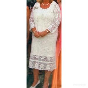 Crochet dress and jacket
